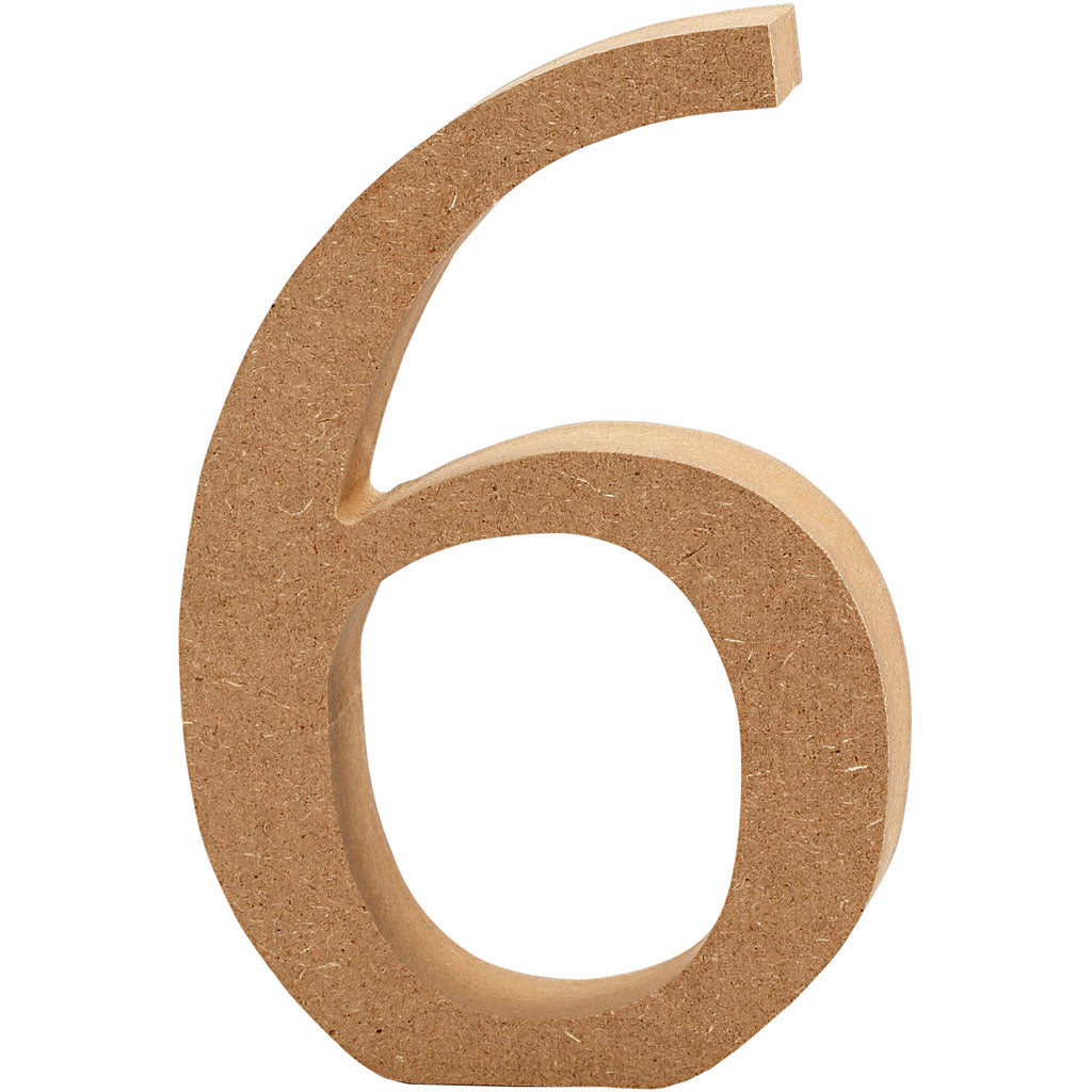 Creativ Company nummer 6 MDF 8cm, 1 ..