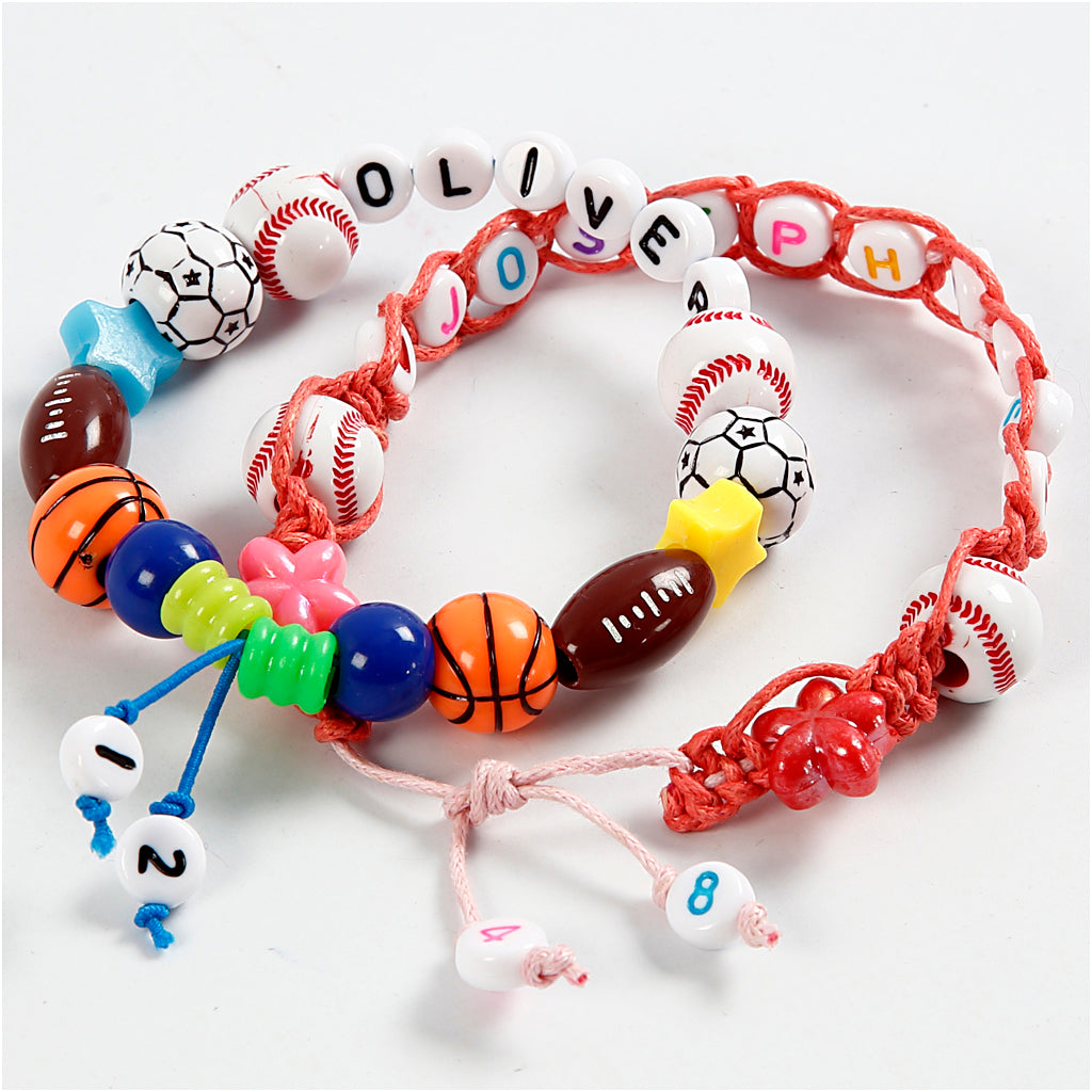 Creativ firma bogstavperler hvid 7mm, 200 stk.