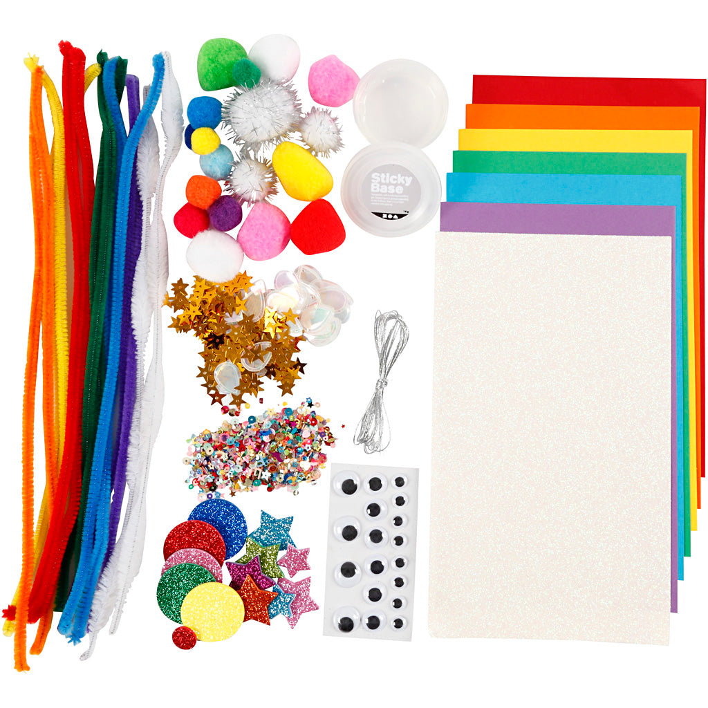Creativ firma hobby basismaterialer regnbuesæt