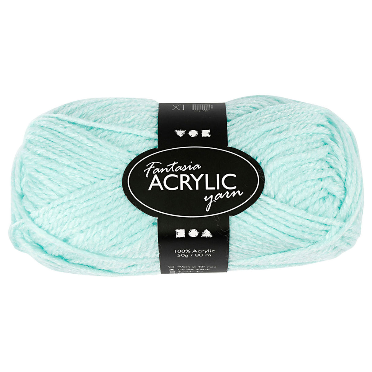 Creativ company akrylgarn, mintgrøn, 50gr, 80m