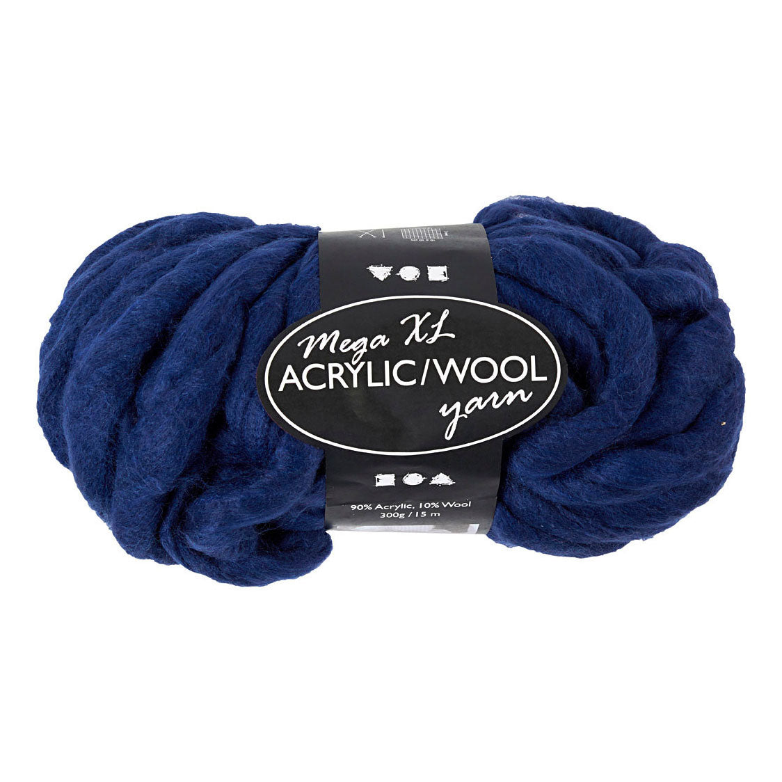 Creativ Company XL Yarn fra Acryl - Dark Blue, 15m