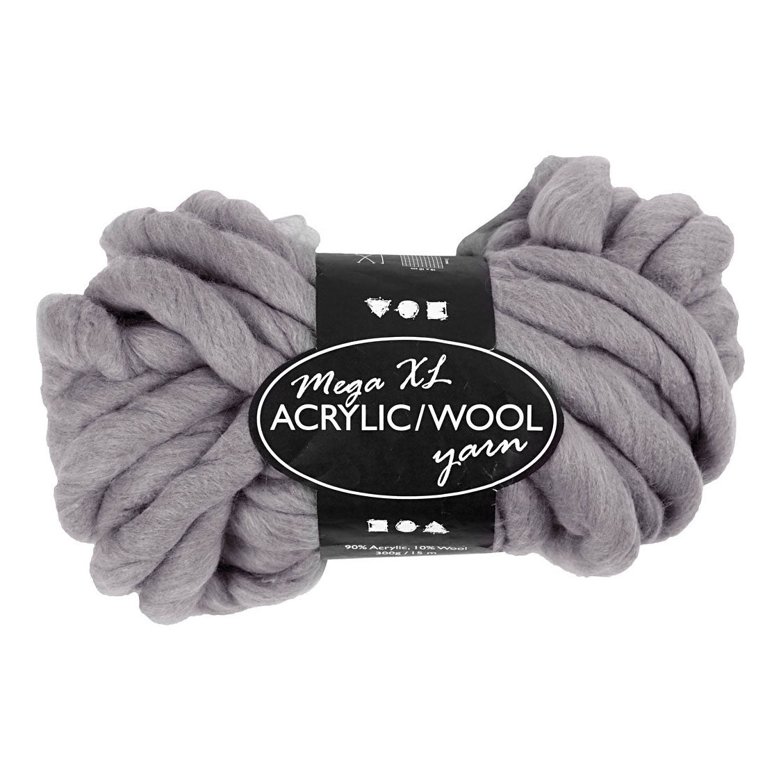 Creativ Company XL garn fra Acryl - Gray, 15m