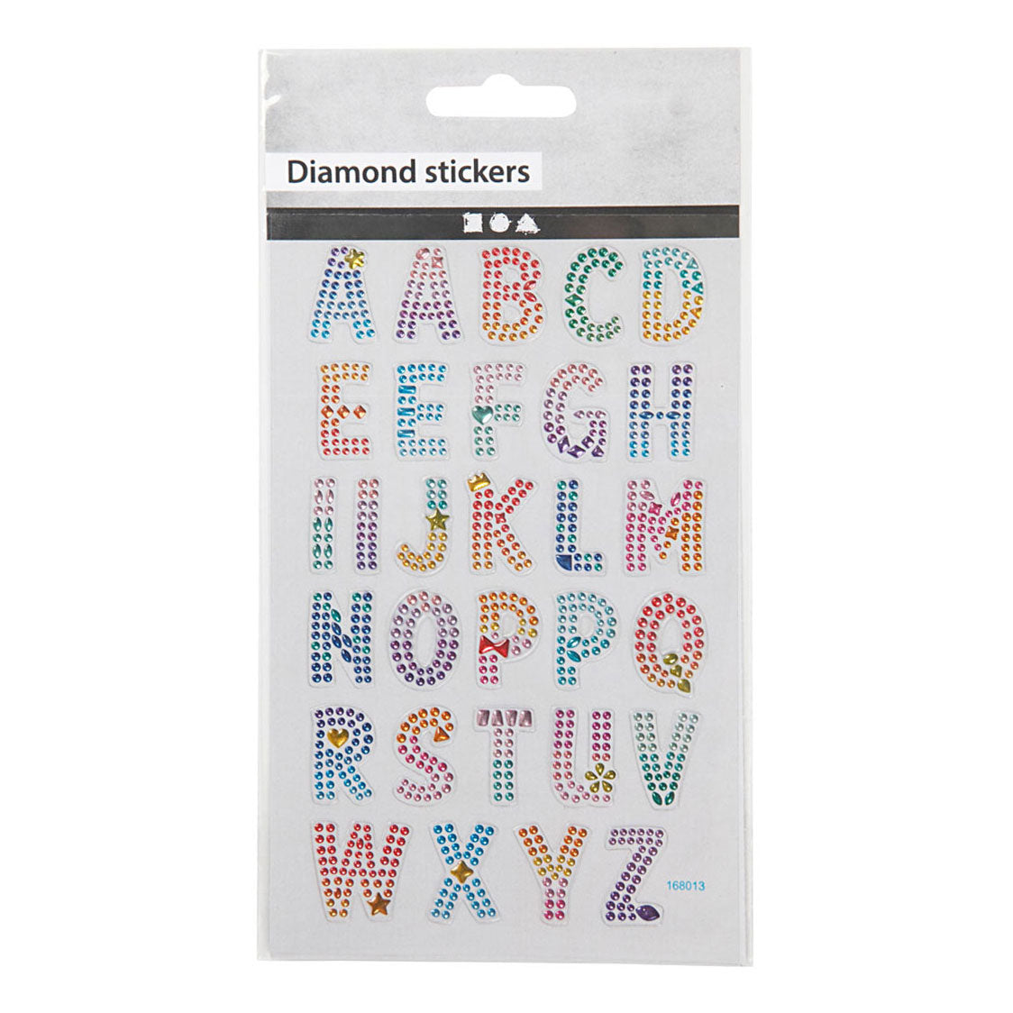 Creativ Company Diamant Stickers Alphabet, 1 ark