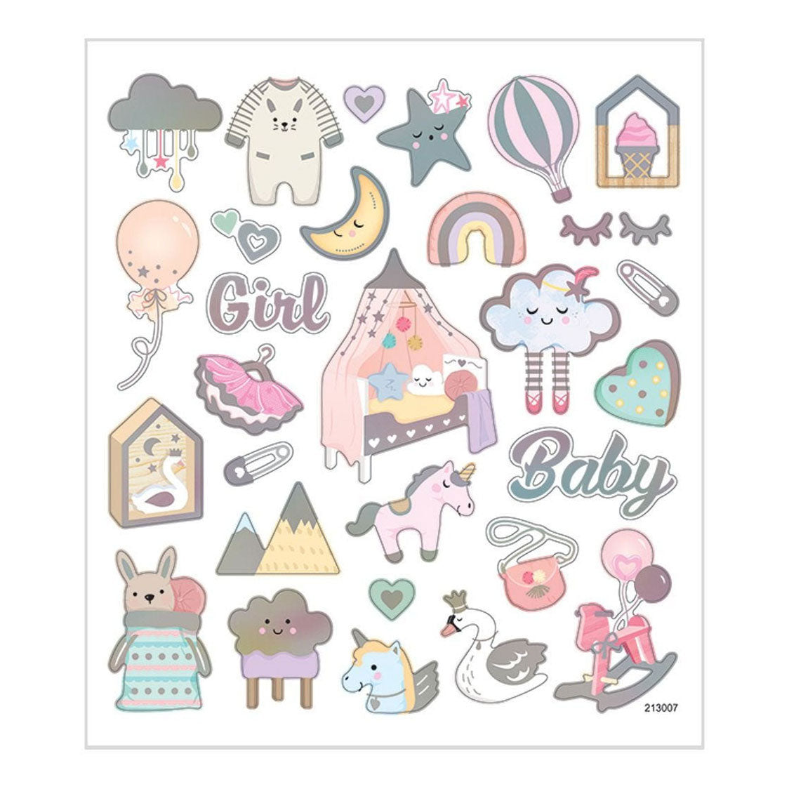 Creativ Company klistermærker baby pige, 1 ark