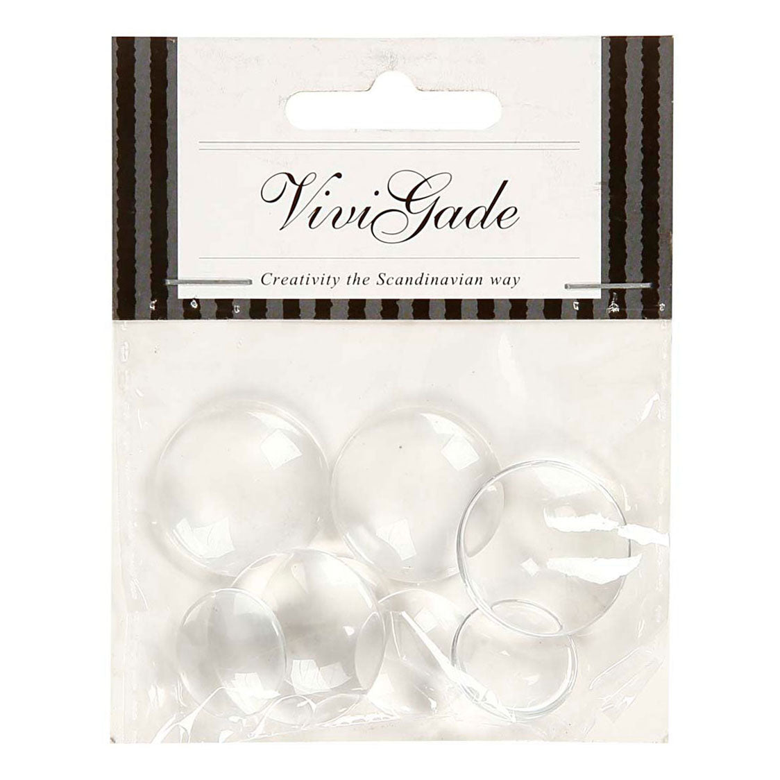 Creativ Company Round Cabochons med flad ryg, 8 ..