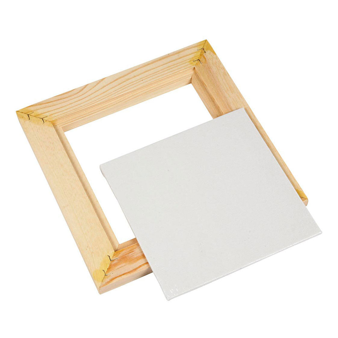 Creativ firma lærredspanel med ramme, mål 15x15x0,3 cm, hvid, 1 stk.