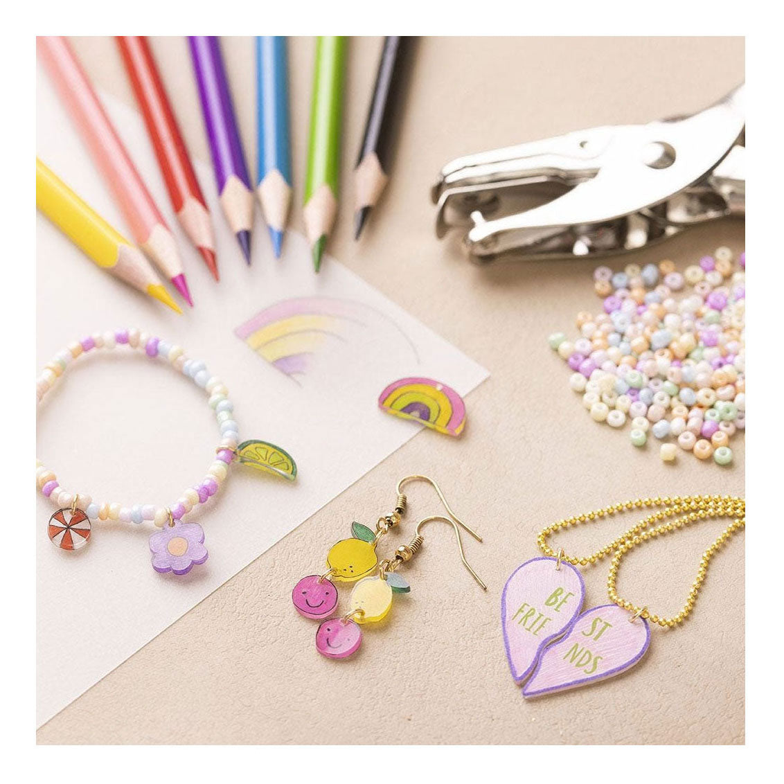 Creativ Company Rocailles forskellige farver, 130 gram