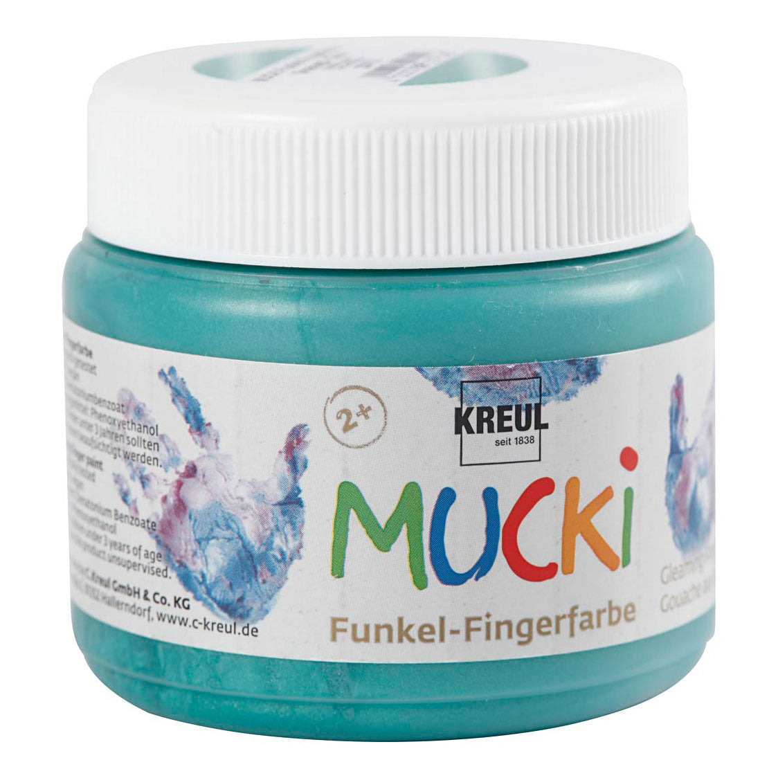 Creativ Company Mucki Finger Paint - Green Metallic, 150 ml