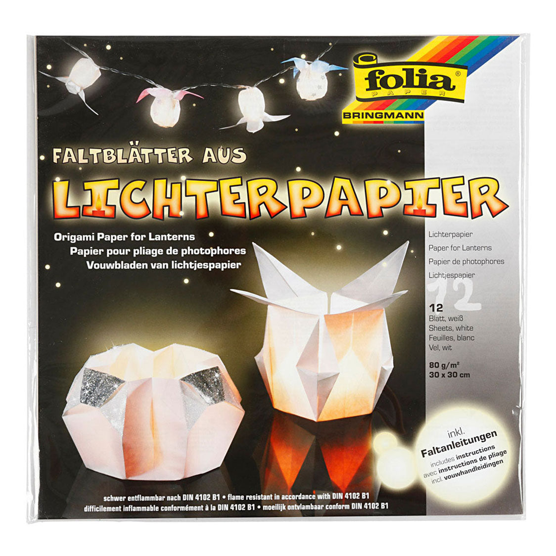 Creativ Company Lantern Paper White, 30x30 cm