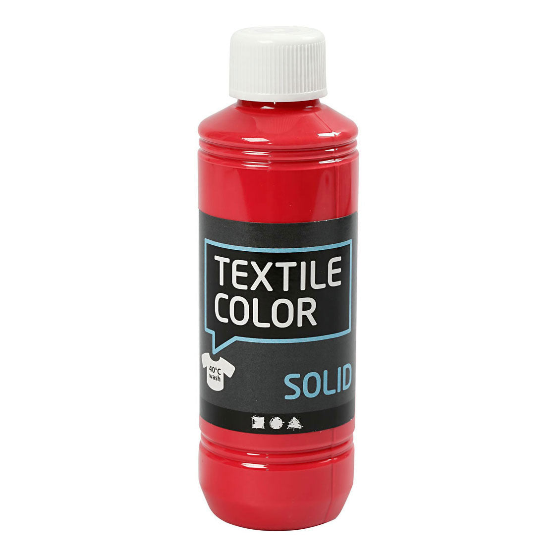 Creativ Company Textile Color -Covering tekstilmaling - rød, 250 ml