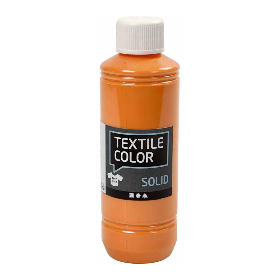 Creativ firma tekstilfarve uigennemsigtig tekstilmaling - orange, 250ml