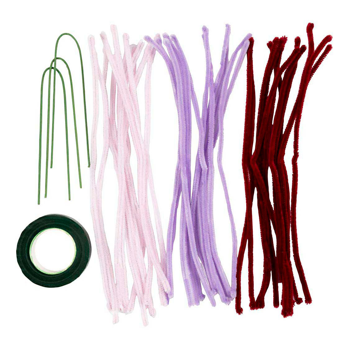 Creativ virksomhed https: www.cchobby.nl mini-hobbyset-flowers-from-chenille-wire-lily-light-pink-light-purple-dark-red-1-box