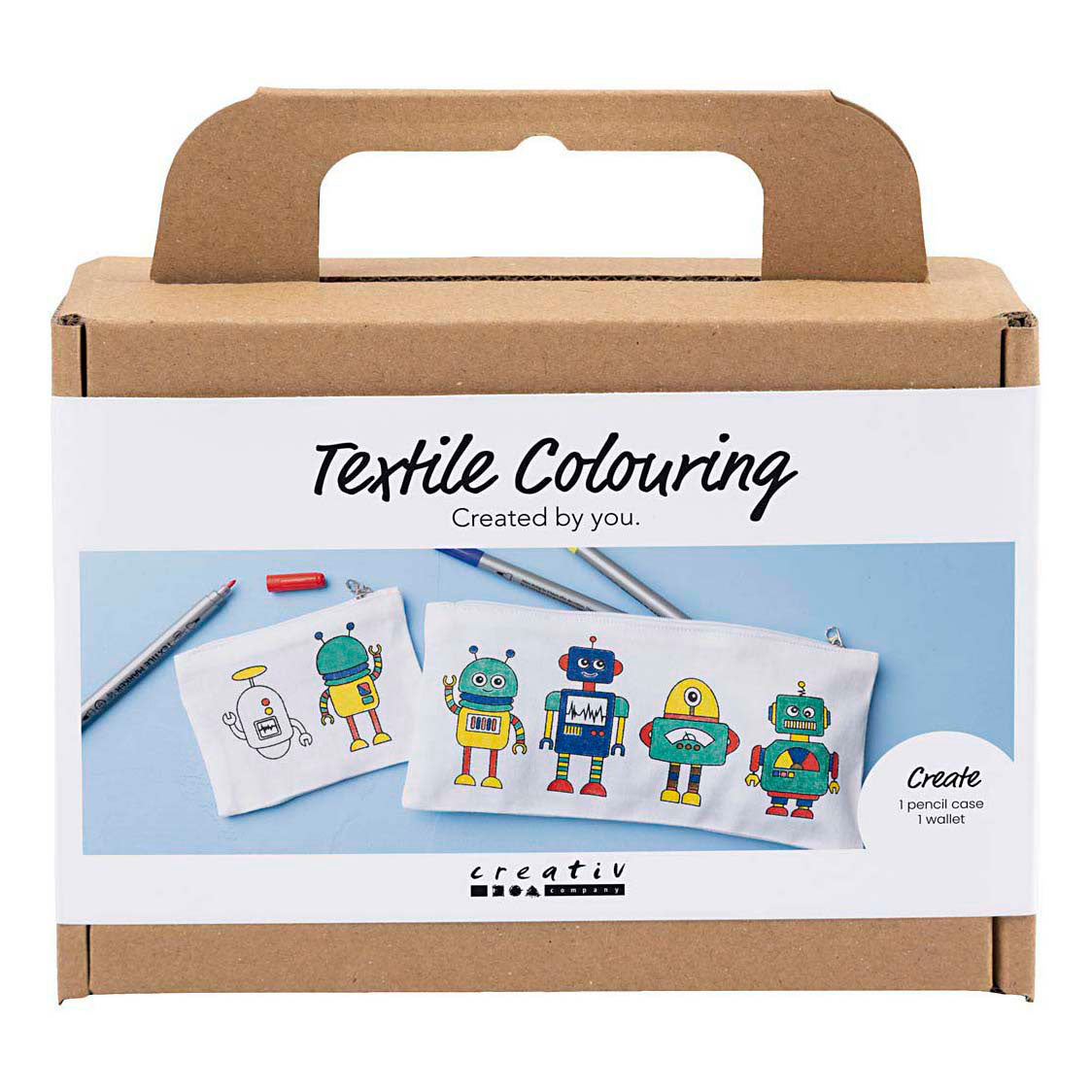 Kreativ virksomhed https: www.cchobby.nl mini-hobbyset-textile-decoration-robot-primary-colors-1-box