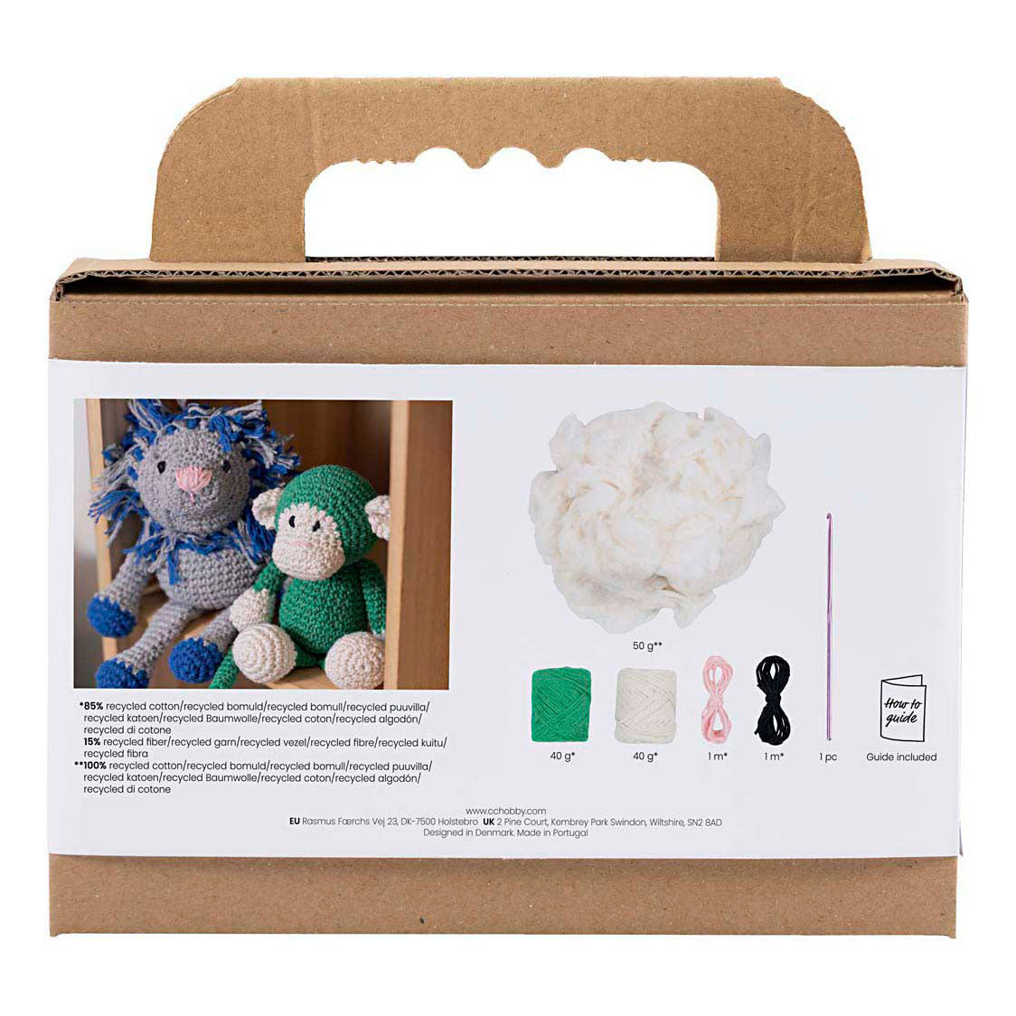 Kreativ virksomhed https: www.cchobby.nl hobbyset-amigurumi-aap-groen-off-white-1-doos