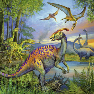 Ravensburger dinosaurer puslespil sæt | 3 x 49 stk