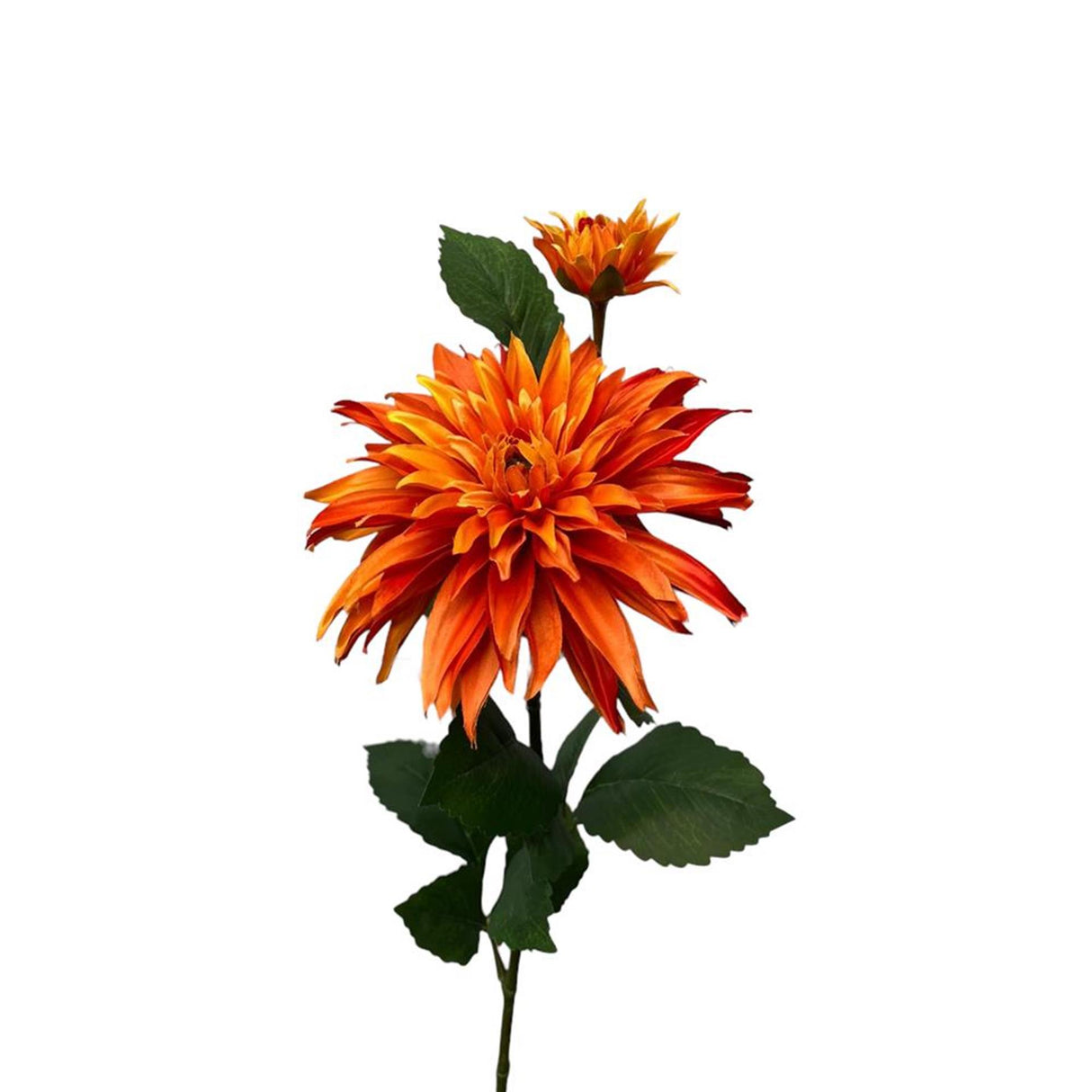 Roberts kollektion kunstig blomst dahlia + knop 74cm orange