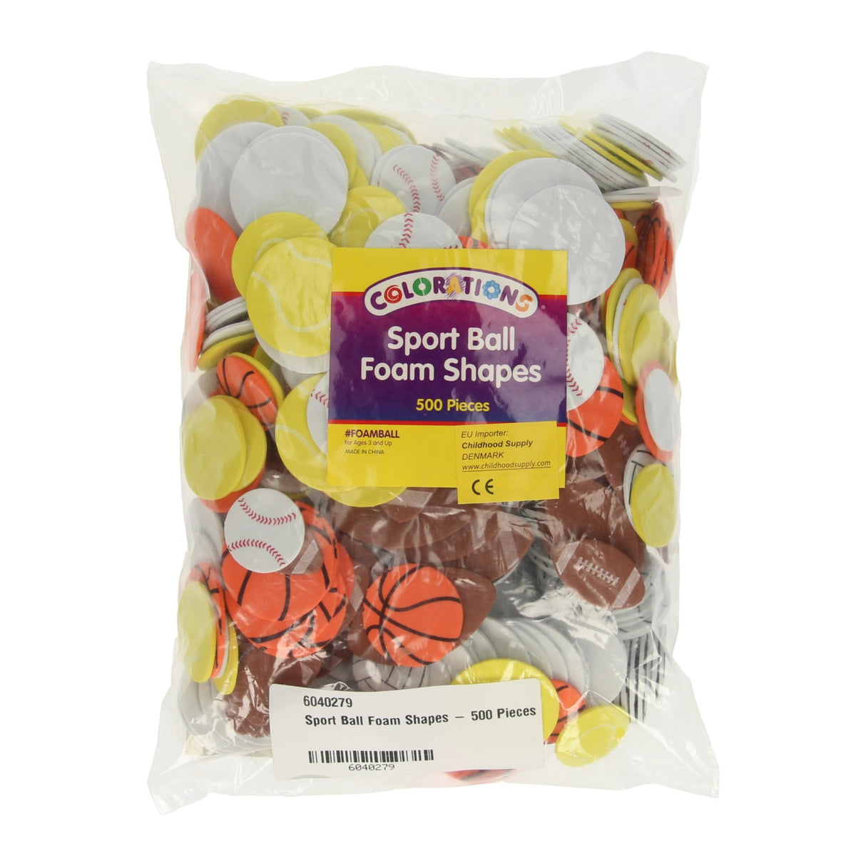 Farve - Sportballs Foam Forms, 500st.