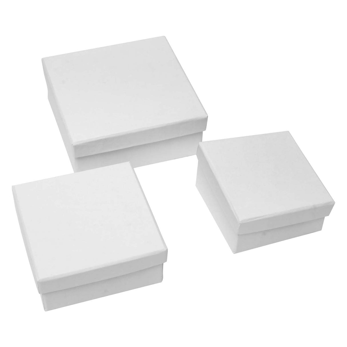 Farver - papirmache æsker firkantede, 3 stk.