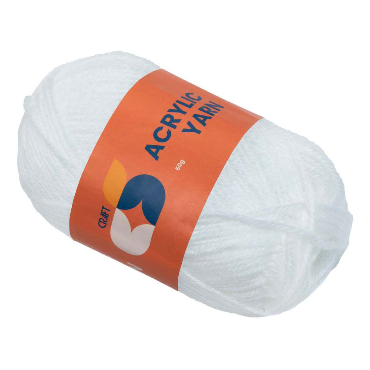 Farver - akrylgarn hvidt, 50g