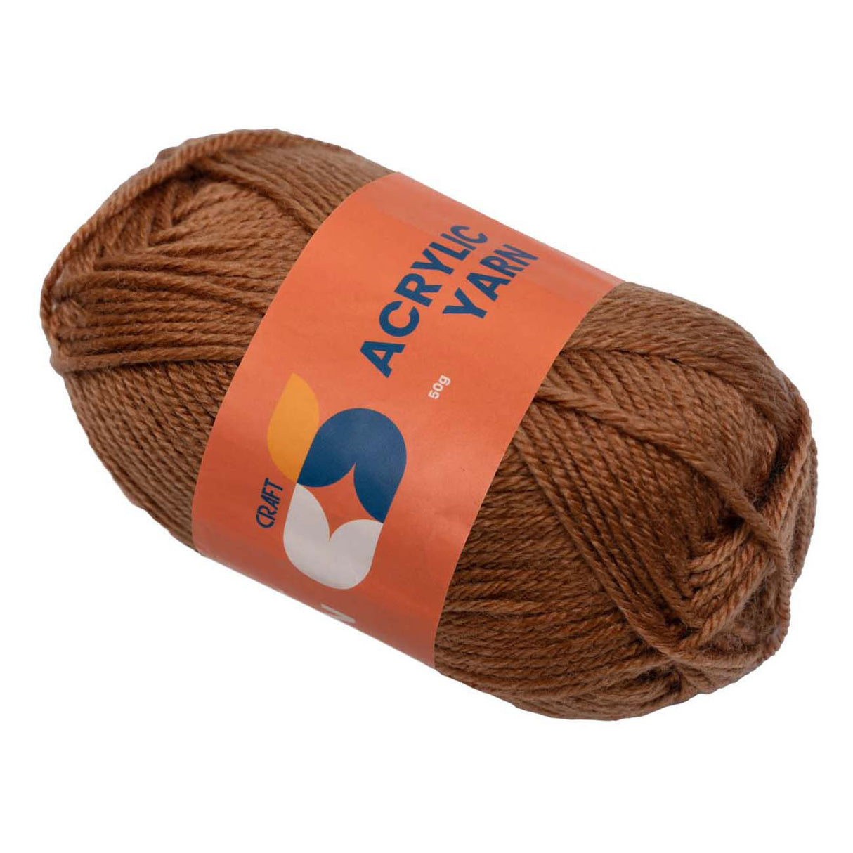 Farver - akrylgarn brunt, 50g