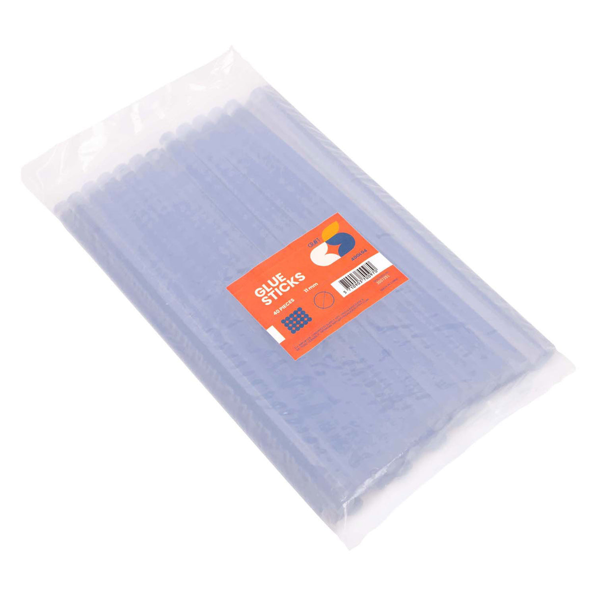 Farvninger - transparente smeltelimstifter - 11x 250 mm, 40 stk.