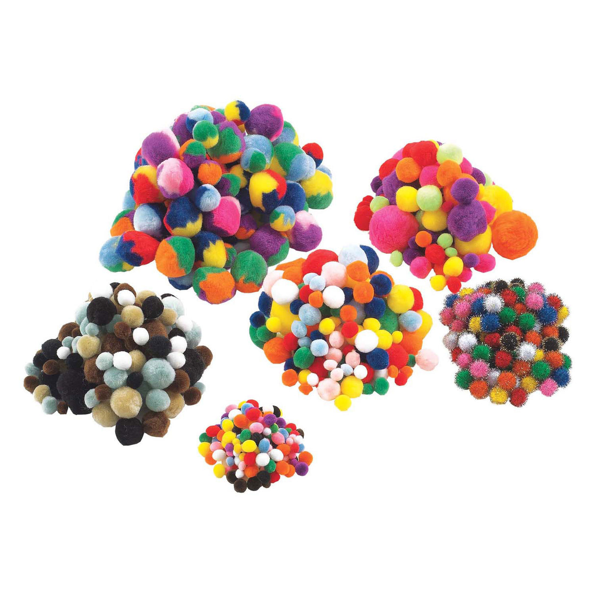 Farver - farvede pomponer, 700 stk.