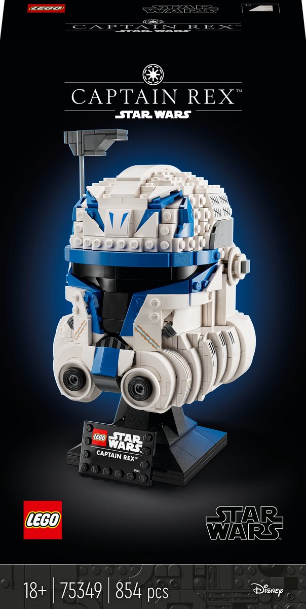 Lego star wars kaptajn rex hjelmsæt til voksne, clone wars samleobjekt - 75349