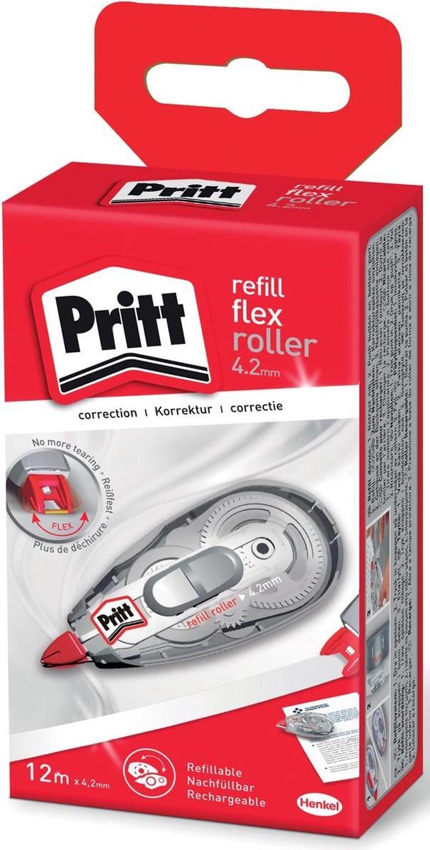 Pritt korrektionsrulle kompakt | rulle 4,2 x 10 mm | kontorskolekorrektionsrulle.