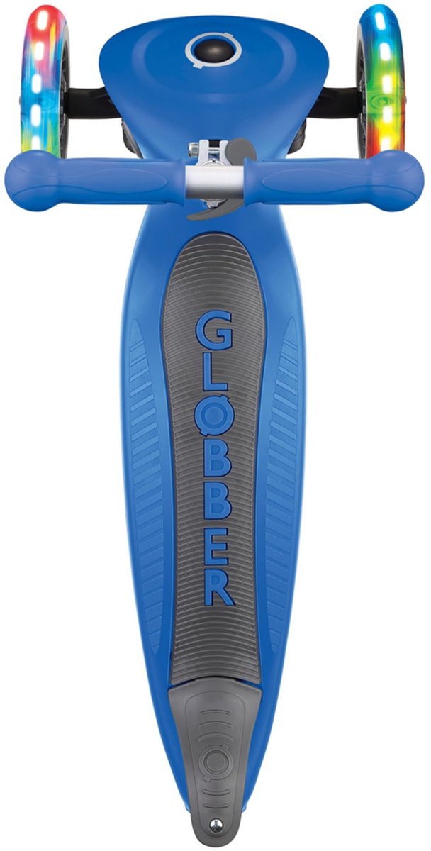 Globber primo foldbar lys scooter med 3 hjul i blå