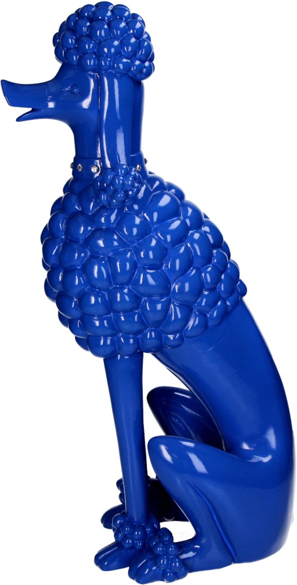 Hd collection ornament poodle polyresin blue 18.1x27.3x56cm
