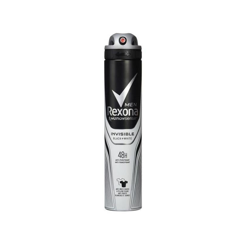 Rexona deodorant spray herre 200ml b w invisible