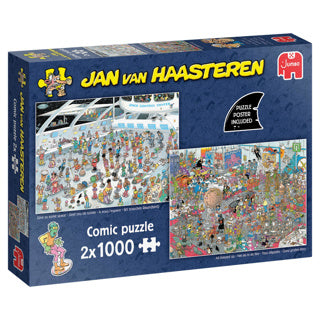 Jan van Haasteren puslespil - giv os plads ligesom i filmen - 2x1000 stk.