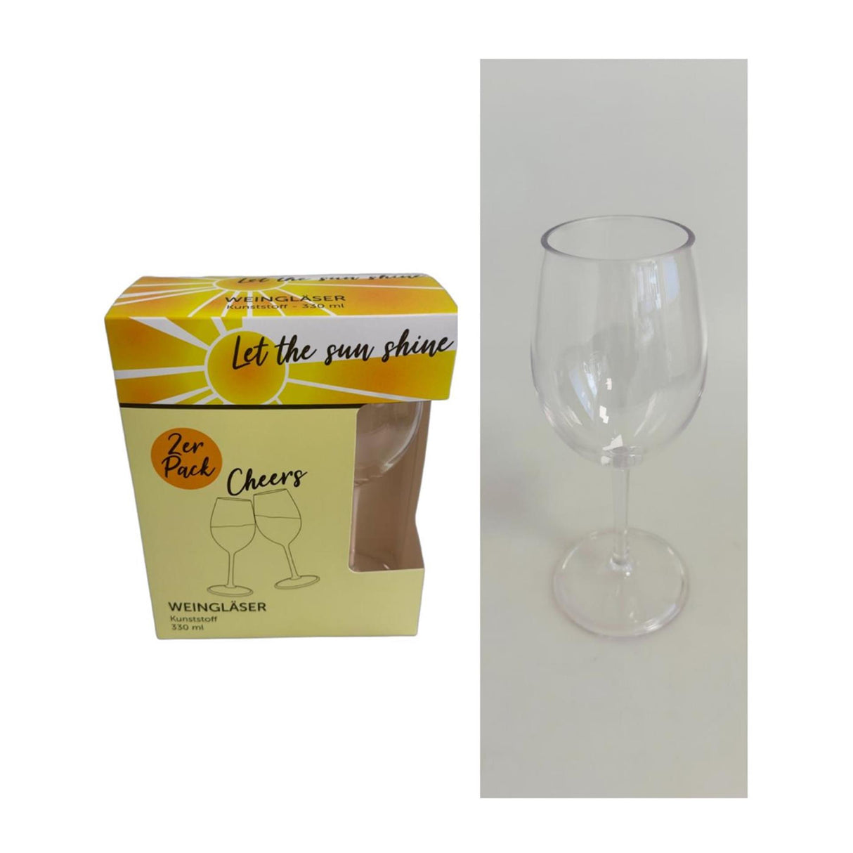 Z1 vinglassæt plast 2-delt 330ml