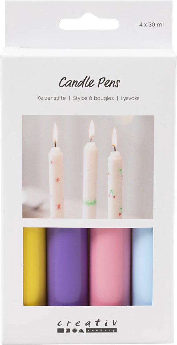 Creativ firma lysestager sæt 4x30 ml julefarver