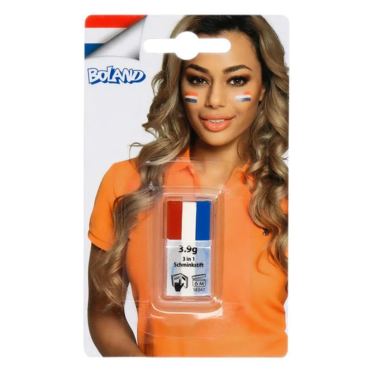 Boland makeup stick Holland rød-hvid-blå