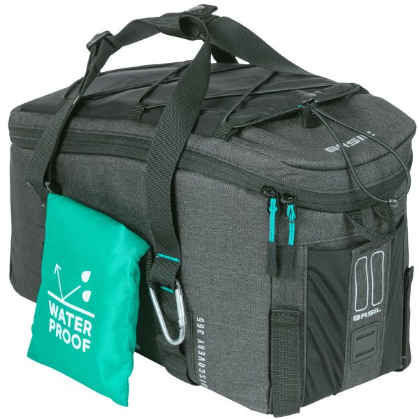 Basil Discovery 365D Bagageadfærd taske M - sort, vand -repellent, 9l, unisex, sporty