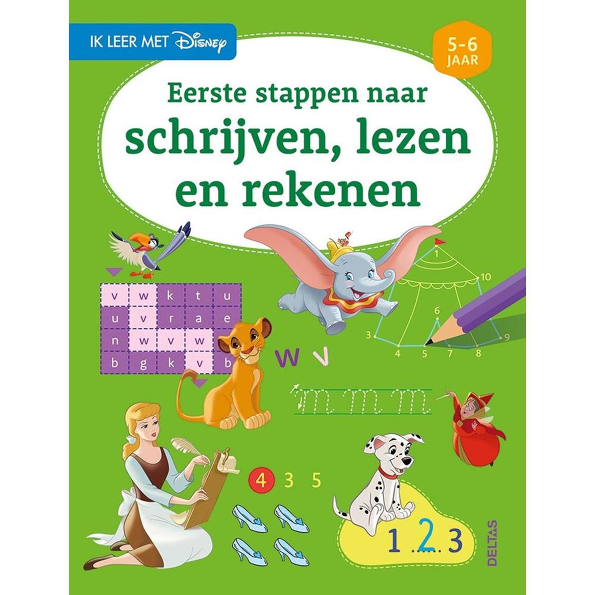 Deltas Disney Jeg lærer med skrivning, læsning og regning (5-6 år)