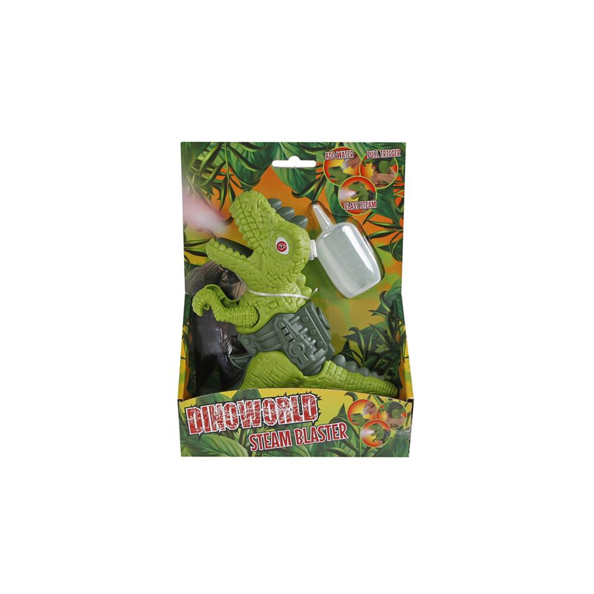 Dinoworld dinosaur med damp lys og lyd 17cm