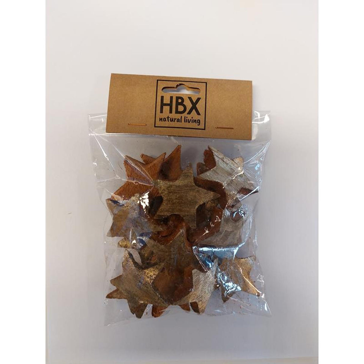 HBx natural living basic coco stjerner i en pose med 15 stk
