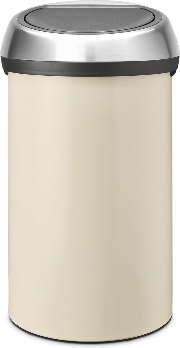 Brabantia touch skraldespand - 60 liter - blødt beige mat stållåg