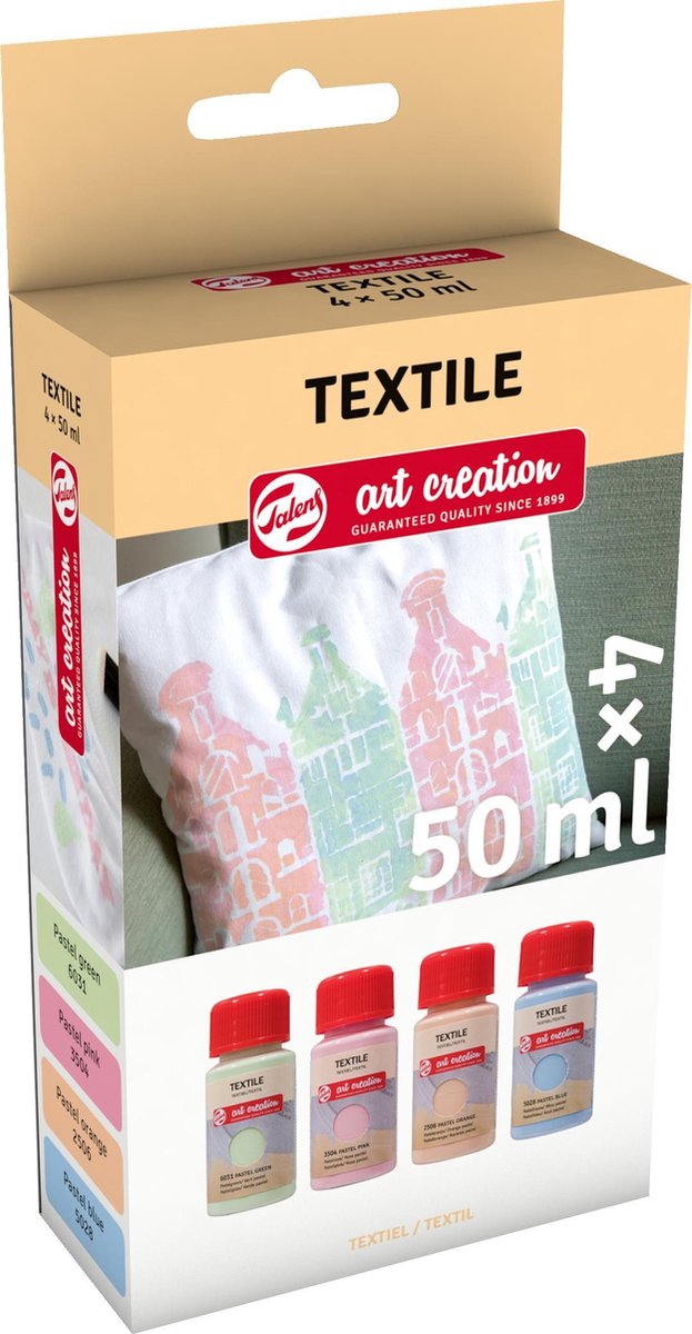 Talens art creation tekstilmaling pastel 4x50ml