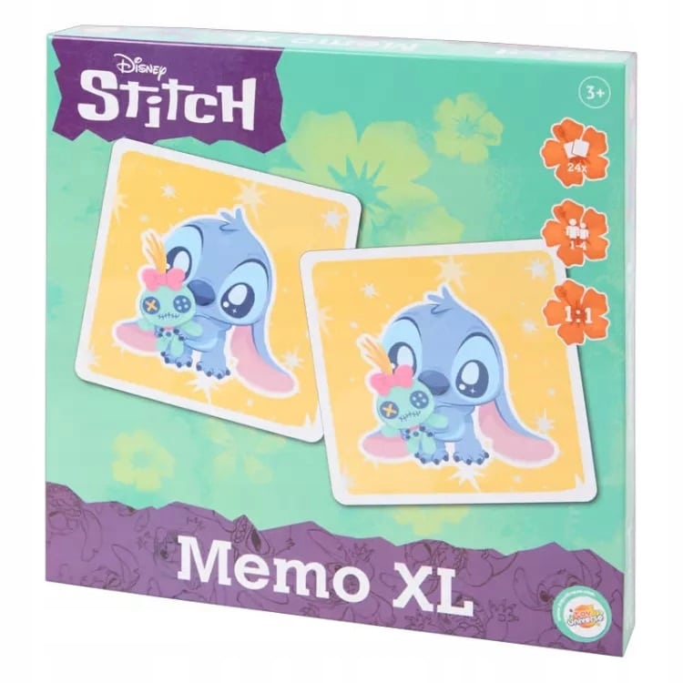 Intro disney stitch sjovt memo spil xl 24 stykker