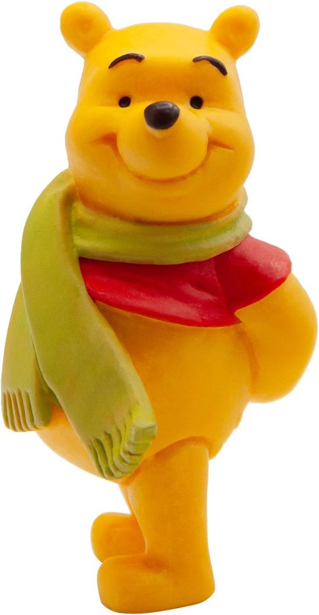 Bullyland 12327 – Disney Peter Plys legefigur med tørklæde – naturtro og detaljeret design – ideel som en lille gave eller munter kagefigur til børn fra 3 år
