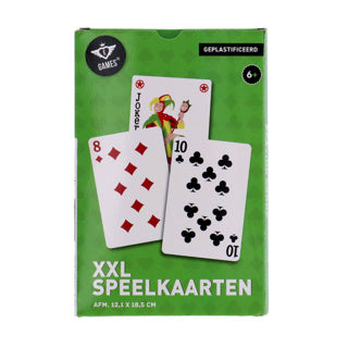 Longfield xxl playing cards 12.1 x 18.5 cm – plasticized paper card game (54 cards) – extra large card game for board games family game – angel heart