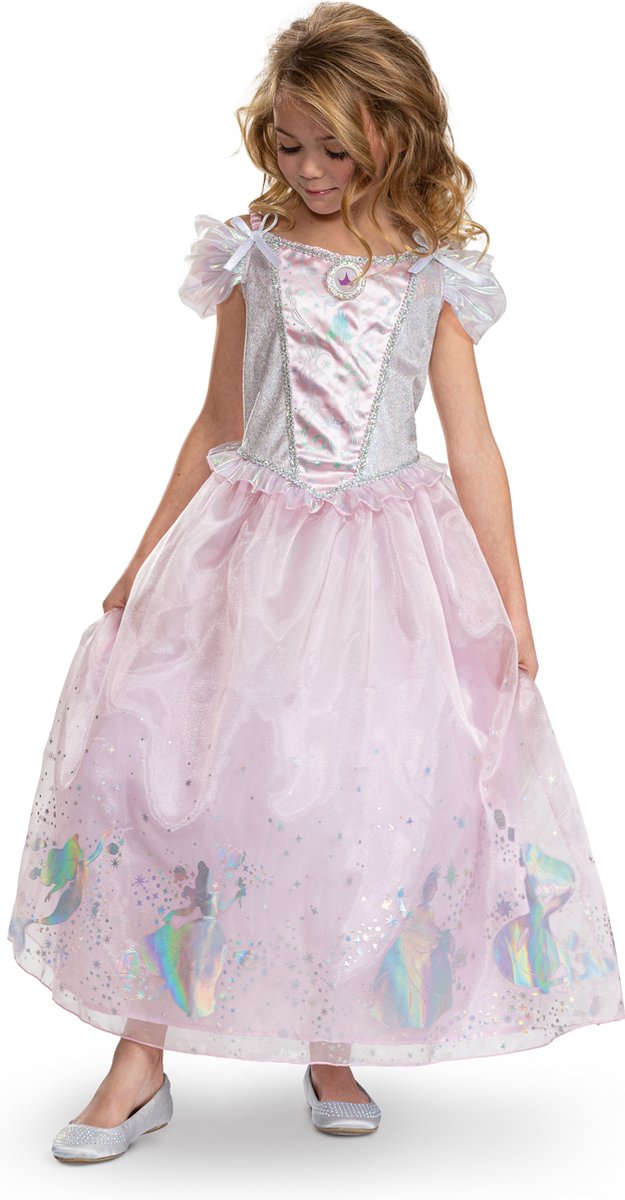Forklædning disney prinsesse - multi-prinsesse, disney prinsesse multi-prinsesse kjole deluxe, størrelse s (5 - 6 år), piger