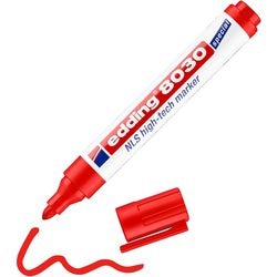 Permanent markør edding nls high-tech 8030 rød 1,5-3 mm rund spids