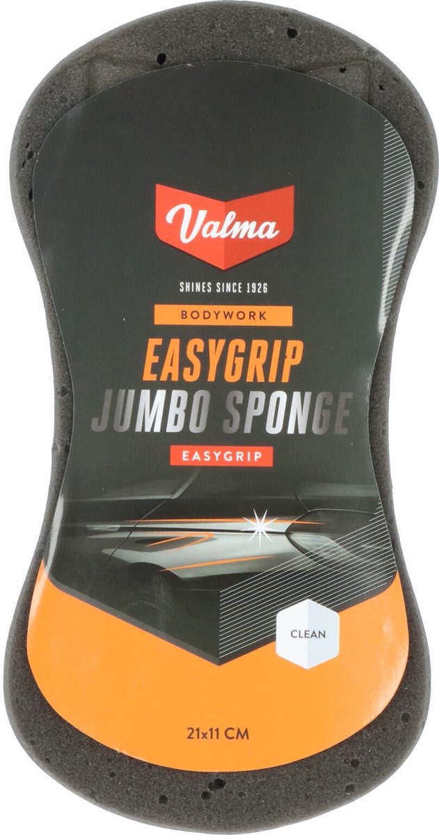 Valma jumbo svamp - ekstra stor svamp - høj sugeevne - åben struktur blander let shampoo og vand - praktisk form, behagelig at bruge - 21x11 cm