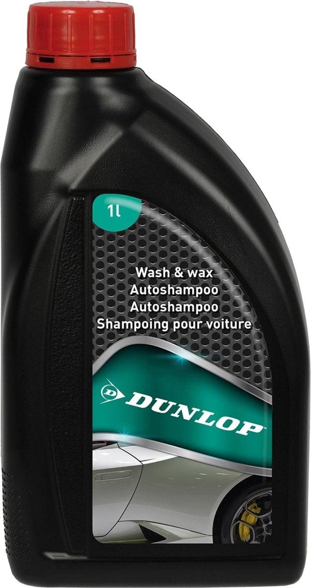 Dunlop bilshampoo - skummende - fjerner fedtinsekter - 1 liter - sort