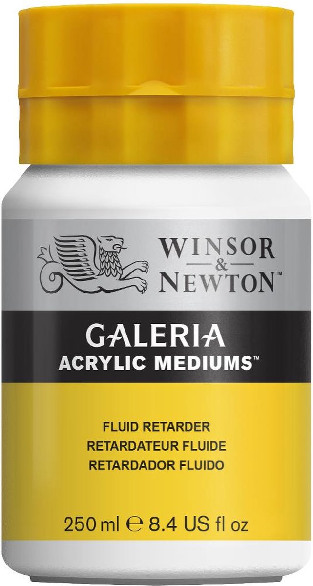 Winsor Newton 3040818 Galeria Fluid Retarder 250ml – Akrylmedium til forsinket tørring Forbedret blanding