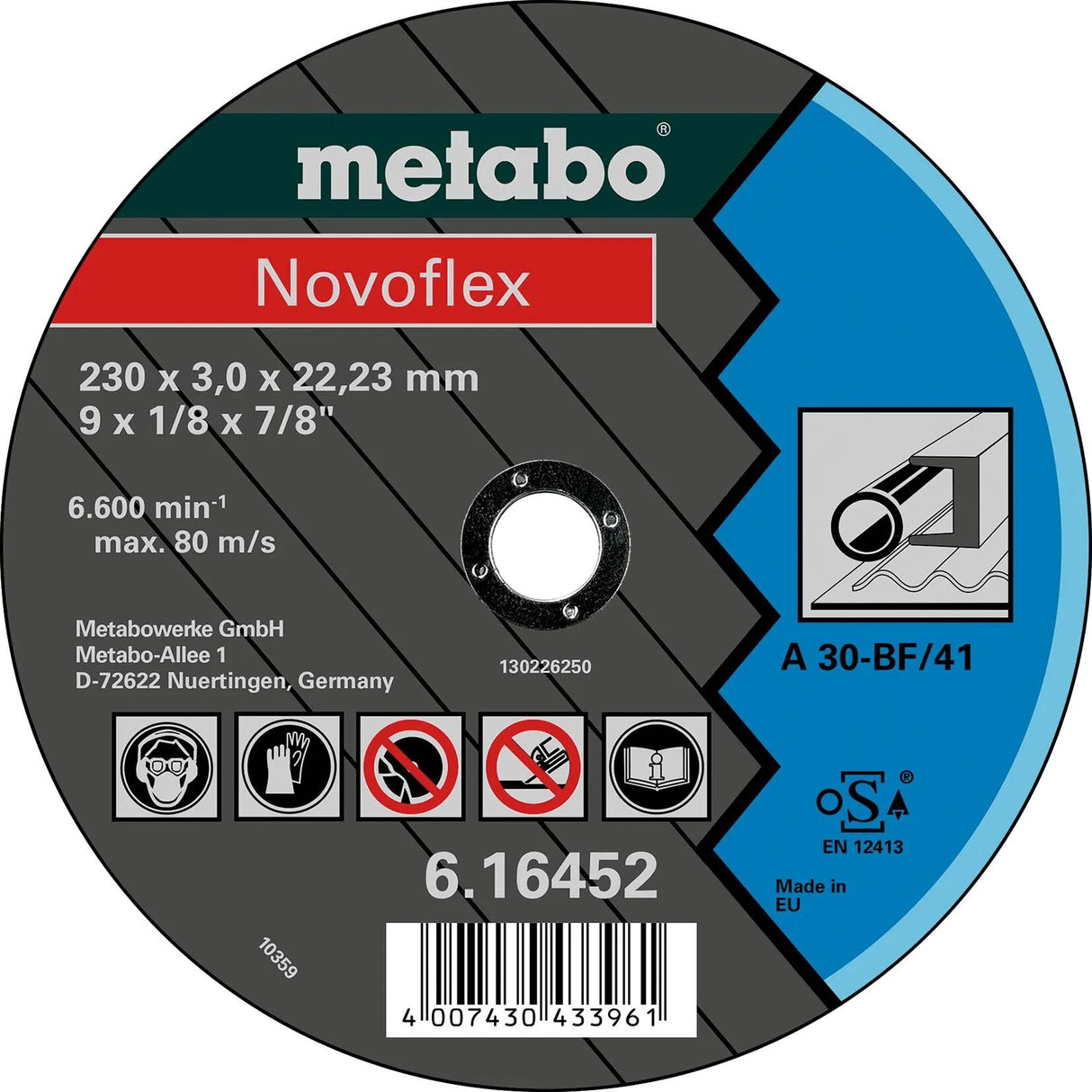 Metabo tilbehør metabo skæreskive novoflex skæreskiver 180x3,0x22. metabo